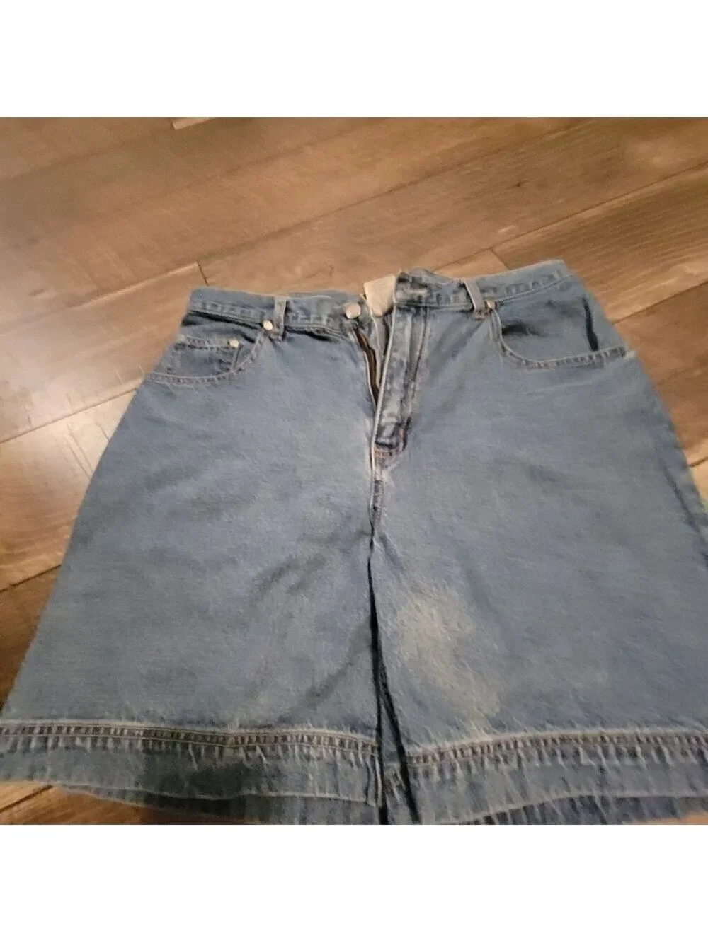 Vintage high waist shorts- Cenza by Palmetto's Size 12 light Blue Denim cuffed